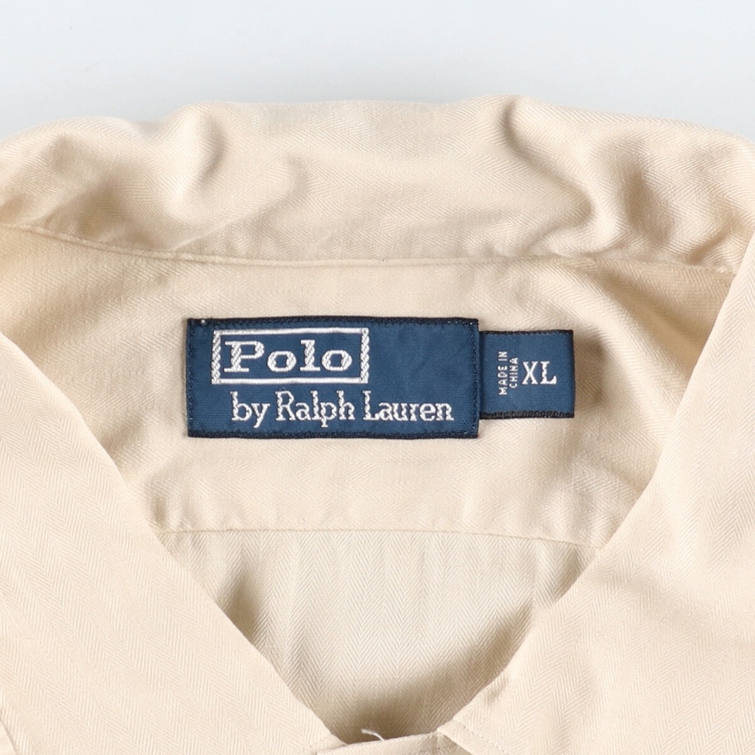 Ralph Lauren(ラルフローレン)の古着 90年代 ラルフローレン Ralph Lauren POLO by Ralph Lauren 長袖 シルクシャツ メンズXL ヴィンテージ /evb002069 メンズのトップス(シャツ)の商品写真