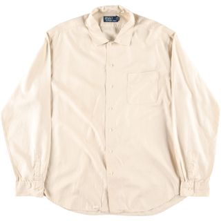 ラルフローレン(Ralph Lauren)の古着 90年代 ラルフローレン Ralph Lauren POLO by Ralph Lauren 長袖 シルクシャツ メンズXL ヴィンテージ /evb002069(シャツ)