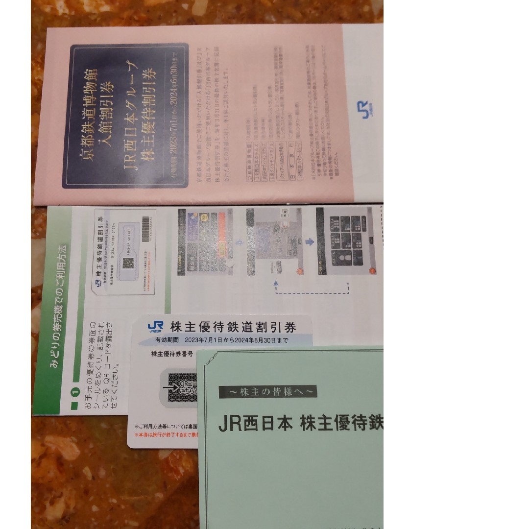 JR(ジェイアール)のJR西日本  株主優待券 チケットの乗車券/交通券(その他)の商品写真