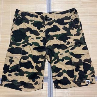 A BATHING APE 00s~怒猿カモフラ 総柄パイル地 ショーツ