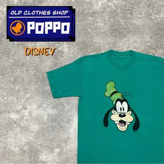 ディズニー(Disney)のディズニー☆USA製グーフィーフェイスキャラプリントロング丈Tシャツ 90s(Tシャツ/カットソー(半袖/袖なし))