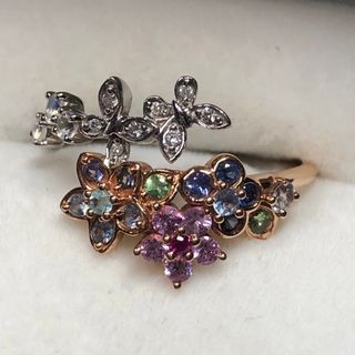 YG750 マルチカラーサファイア1.80ct Le Rêve リング