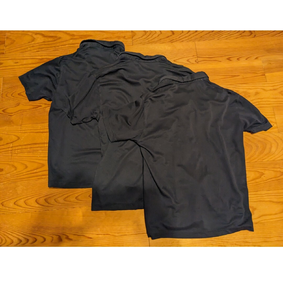 UNIQLO(ユニクロ)のユニクロ メンズL 紺 エアリズムポロシャツ 3枚セット メンズのトップス(ポロシャツ)の商品写真
