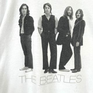 ロックバンドTシャツTHE BEATLESビートルズフォトプリント　XL 白