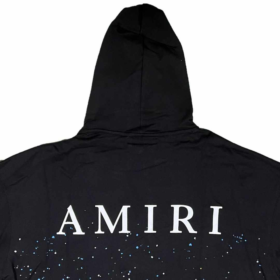 AMIRI アミリ ブルーペイント ブリーチ プルオーバーパーカー S