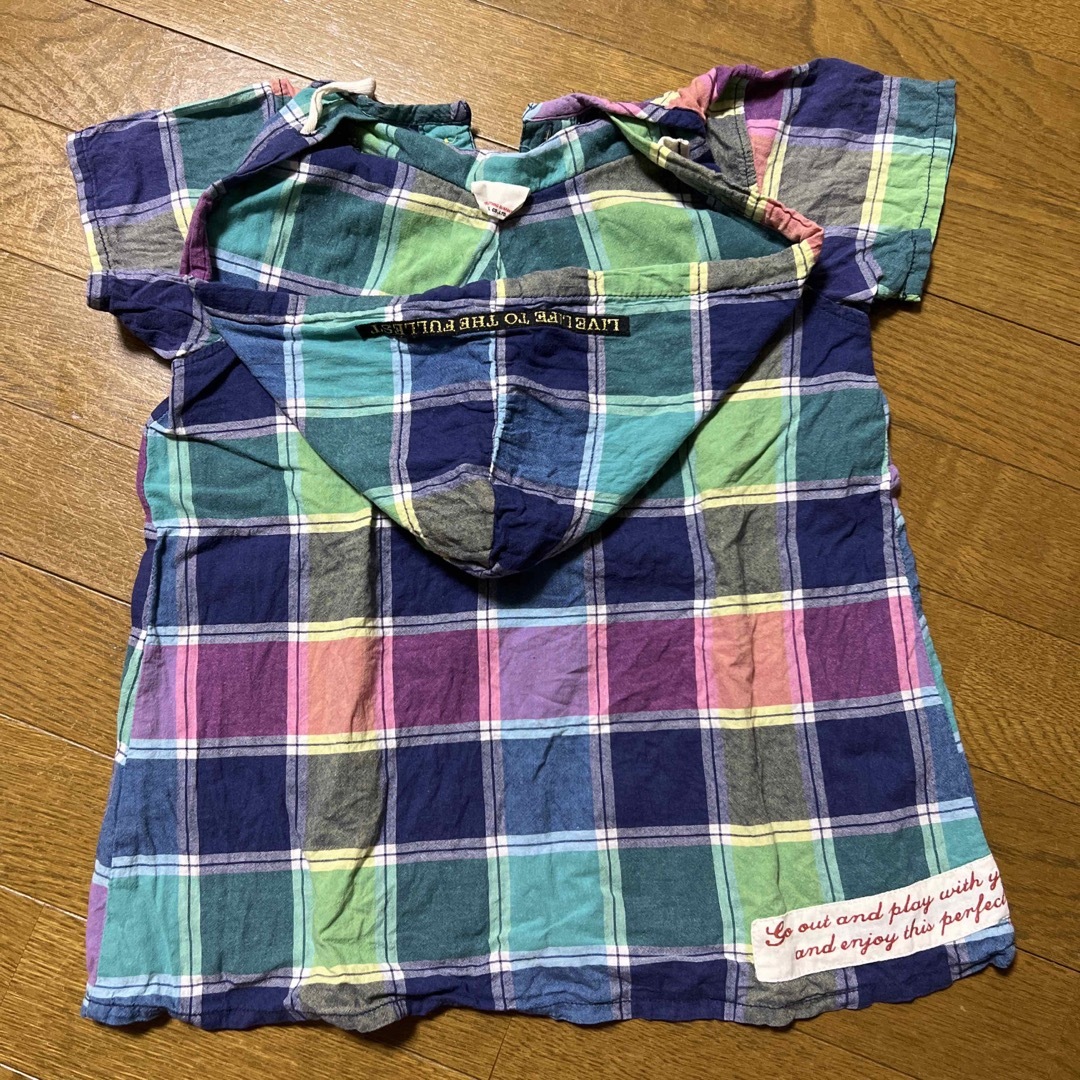 JUNK STORE(ジャンクストアー)のJUNKSTORE キッズシャツ120 キッズ/ベビー/マタニティのキッズ服女の子用(90cm~)(ワンピース)の商品写真