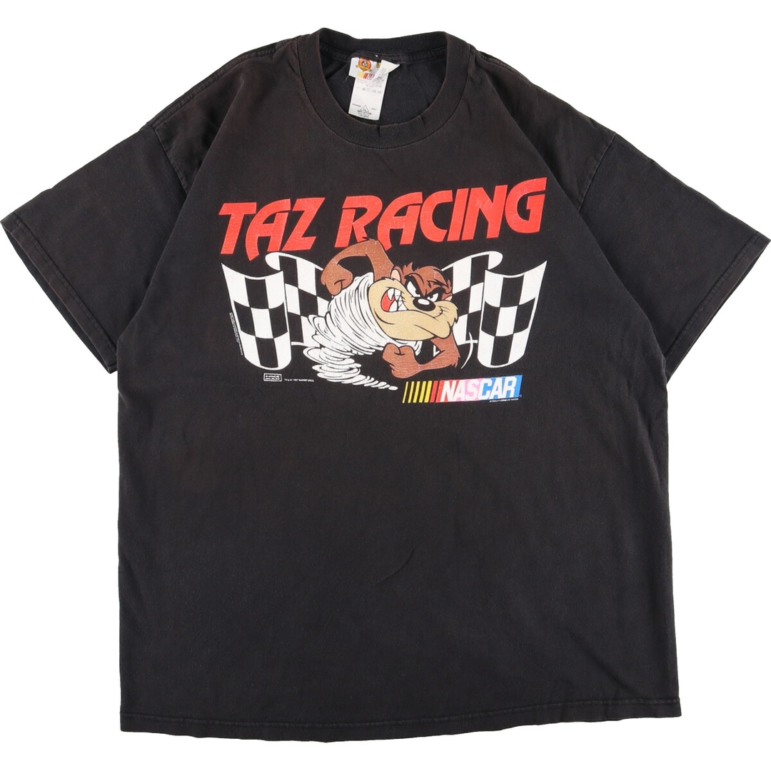 90年代 NASCAR LOONEY TUNES ルーニーテューンズ キャラクタープリントTシャツ USA製 メンズL ヴィンテージ /eaa350923
