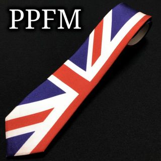 ピーピーエフエム(PPFM)のピーピーエフエム 英国旗 ネイビー ネクタイ ナロータイ A102-F18(ネクタイ)