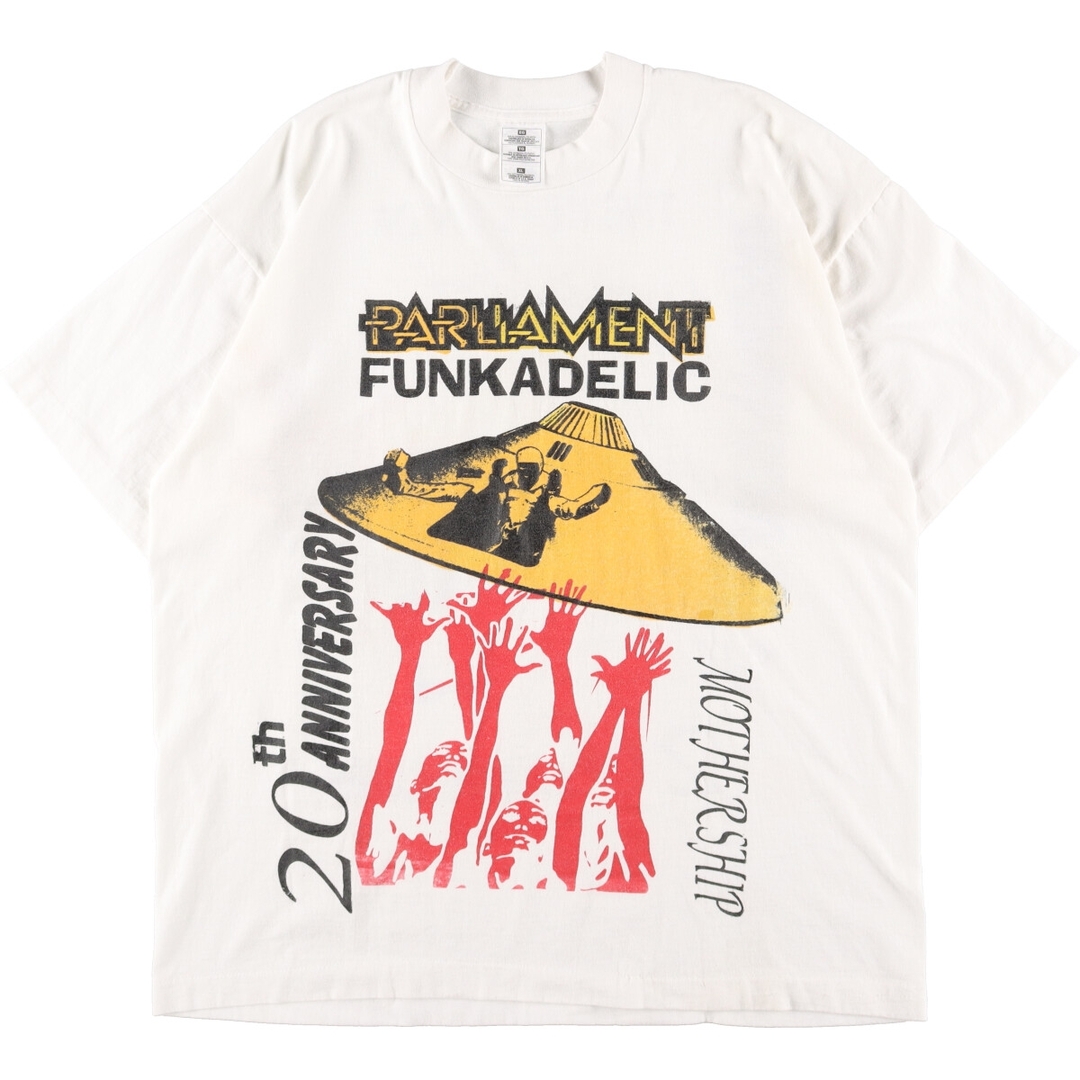 80年代 PARLAMENT FUNKADELIC パーラメント ファンカデリック 両面プリント バンドTシャツ バンT メンズL ヴィンテージ /eva001258