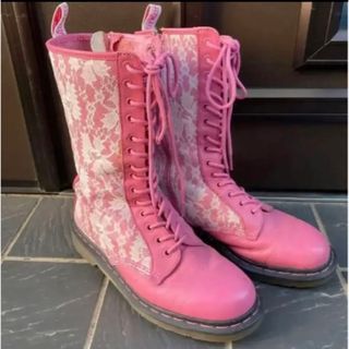 【レア】Dr.Martens ドクターマーチン　ピンク　レース(ブーツ)