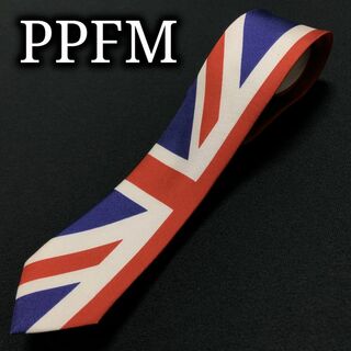 ピーピーエフエム(PPFM)のピーピーエフエム 英国旗 ネイビー ネクタイ ナロータイ A102-F19(ネクタイ)