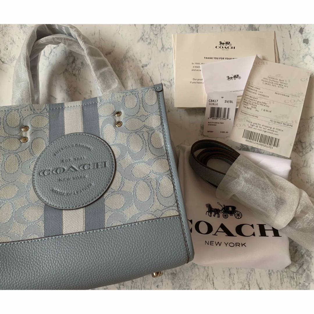 COACH(コーチ)の〈未使用〉COACH コーチ トートバッグ ショルダーバッグ ブルー レディースのバッグ(トートバッグ)の商品写真