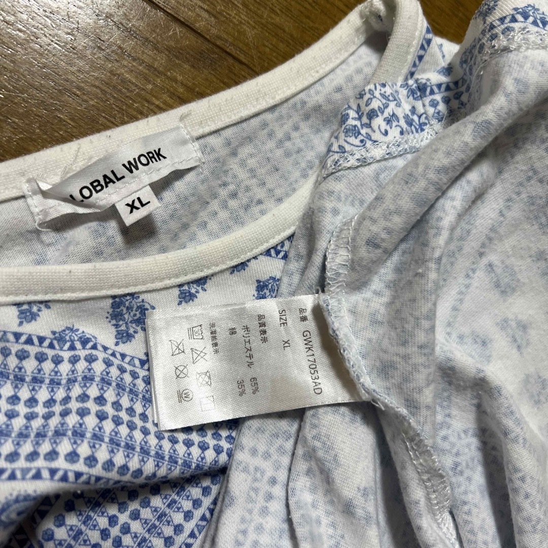 GLOBAL WORK(グローバルワーク)のGLOBAL WORKキッズワンピースXL約120 キッズ/ベビー/マタニティのキッズ服女の子用(90cm~)(ワンピース)の商品写真