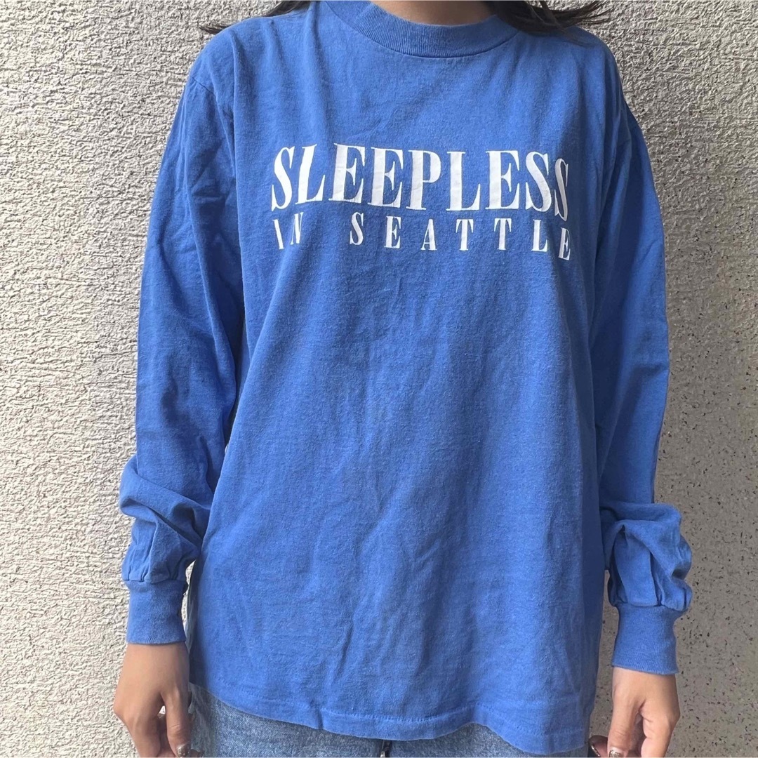 【レア】sleepl ess in seattle シャツ ブルー 映画Tシャツ