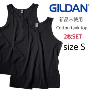 ギルタン(GILDAN)の【ギルダン】新品未使用 ウルトラコットン 6oz 無地 タンクトップ 黒 S(Tシャツ/カットソー(半袖/袖なし))