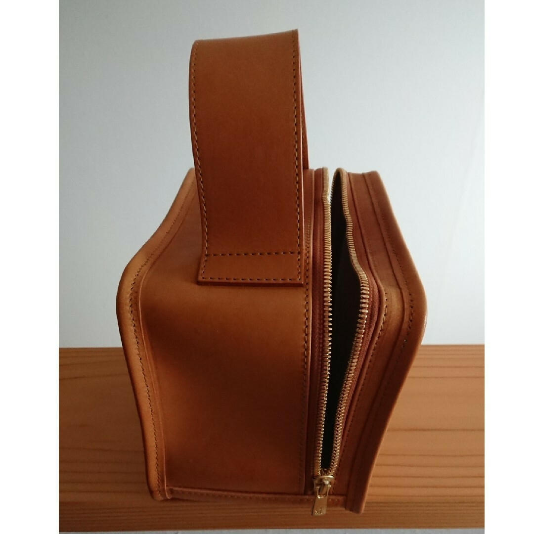 【LIFESTYLIST】Camel Leather Mini Book Bag レディースのバッグ(ハンドバッグ)の商品写真