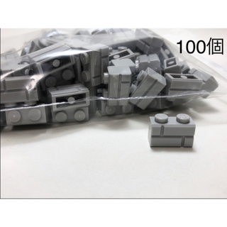 レゴ(Lego)の【新品未使用】レゴ　LEGO ブロック　レンガ　1x2 グレー　100個(知育玩具)