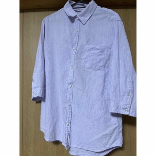 Sorridere メンズ　7分袖シャツ　ライトパープル　Lサイズ(Tシャツ/カットソー(七分/長袖))