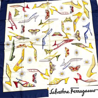 サルヴァトーレフェラガモ(Salvatore Ferragamo)のサルヴァトーレフェラガモ シルク大判スカーフ(バンダナ/スカーフ)