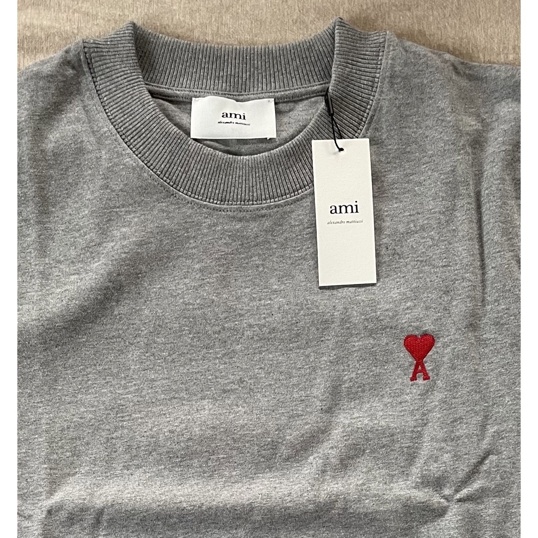 XXL新品 AMI Paris アミ グラフィック ロング Tシャツ グレー