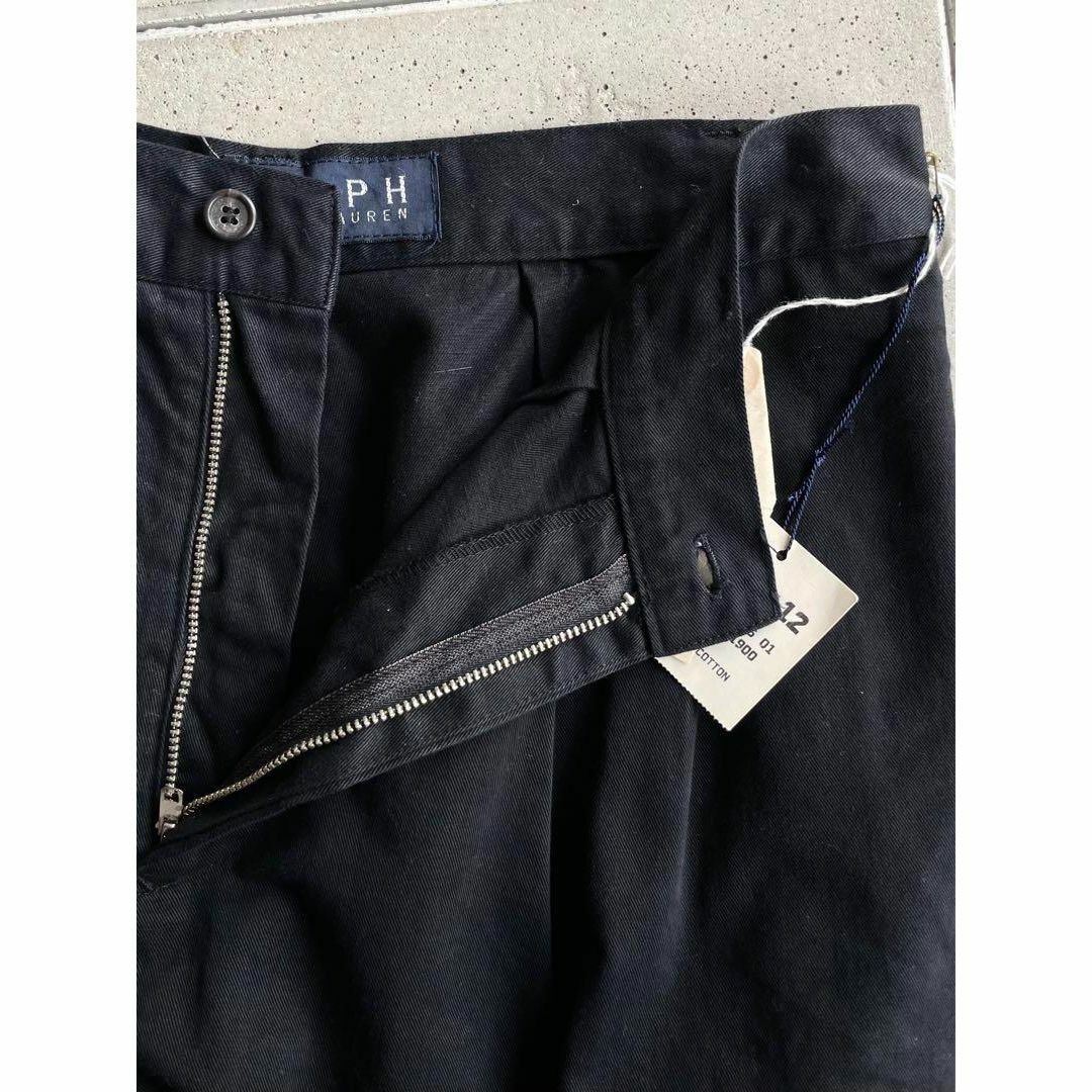 Ralph Lauren(ラルフローレン)のUSA製 RALPHラルフローレン ロゴ タック ショートパンツ ショーツ 黒 メンズのパンツ(ショートパンツ)の商品写真