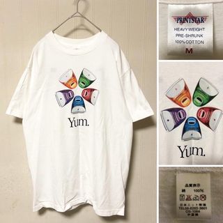 アップル(Apple)の非売品❗️90s Apple アップル Yum iMac Tシャツ 企業物 白M(Tシャツ/カットソー(半袖/袖なし))