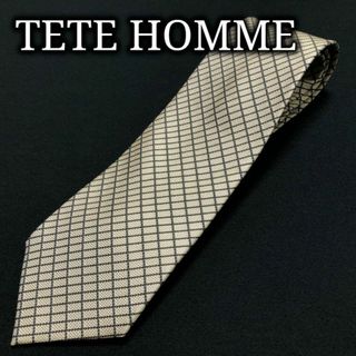 テットオム(TETE HOMME)のテットオム チェック ベージュ ネクタイ A102-H13(ネクタイ)