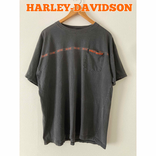 ハーレーダビッドソン(Harley Davidson)のHARLEY DAVIDSON Tシャツ　ポケTシャツ　スミクロ　雰囲気系(Tシャツ/カットソー(半袖/袖なし))