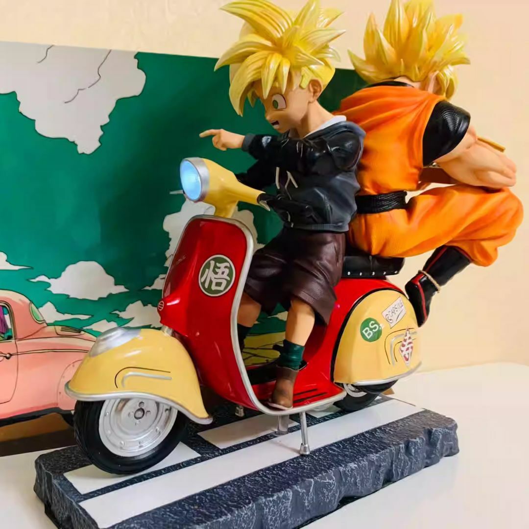 ドラゴンボール 孫悟空 悟飯 バイク フィギュア ガレージキット 1/6スケール 1