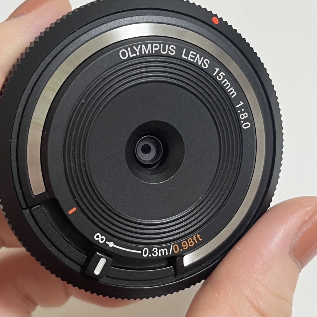 オリンパス 単焦点 ボディキャップレンズ　15mm f8　シルバー　美品