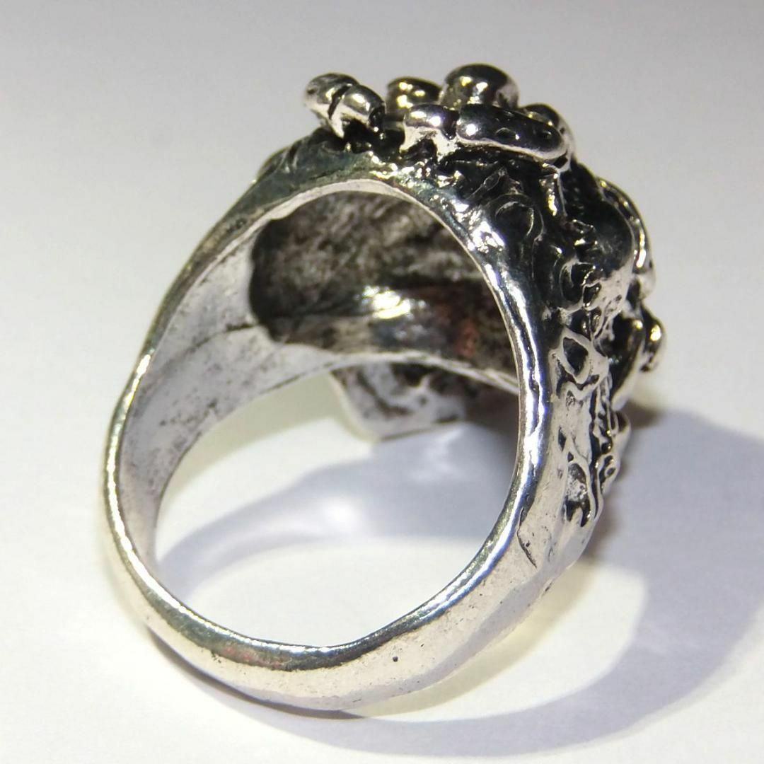 グリーンアイ　ゴシック　スカル　ドクロ　リング　指輪　22号　メンズ メンズのアクセサリー(リング(指輪))の商品写真