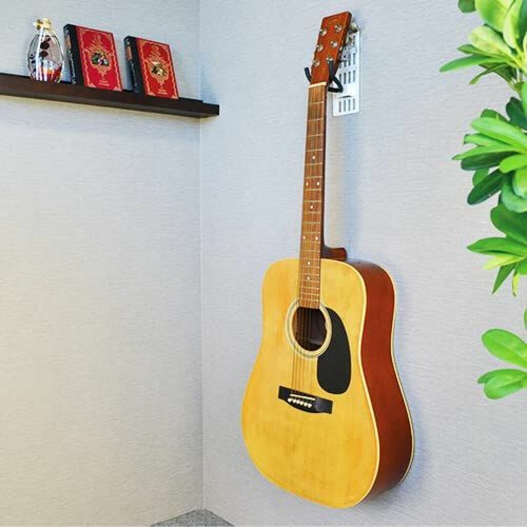 【色: 黒】壁美人 ホチキスで取付壁掛けフック 石こうボード専用ギター掛け ギタ 4