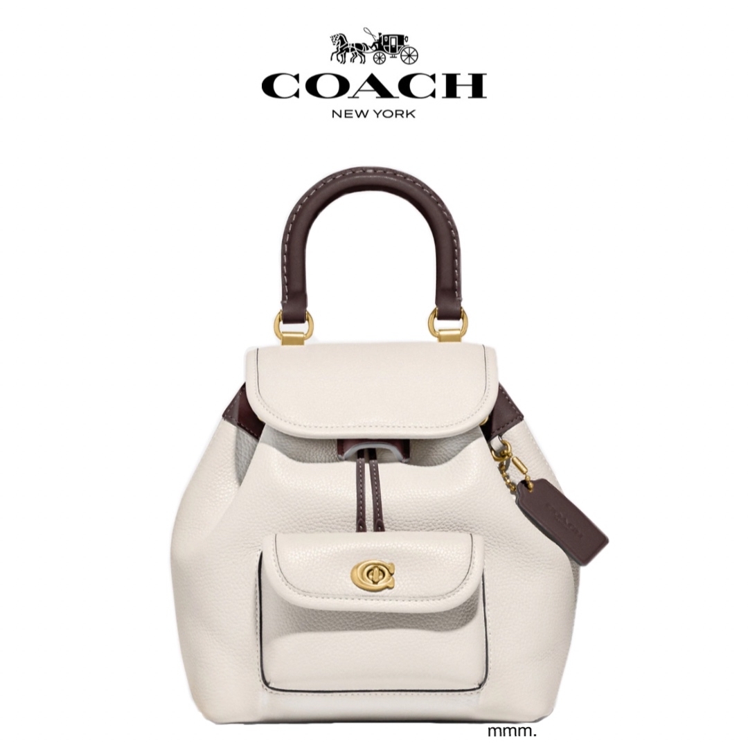 coachホワイトリュック