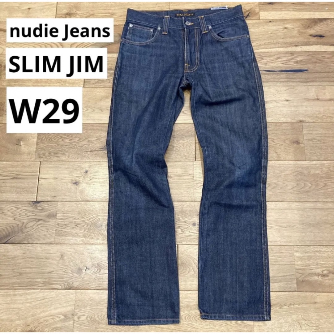nudie jeans slim jim (29inc)ブラックデニム