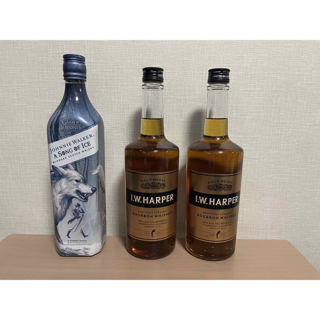 ジョニーウォーカー ソングオブアイス、I.W ハーパー ゴールドメダルx2