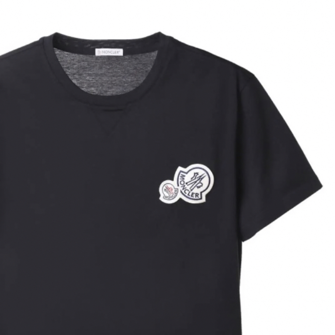 ☆希少☆ MONCLER Tシャツ XL モンクレール ロゴ ブラック 入手困難-