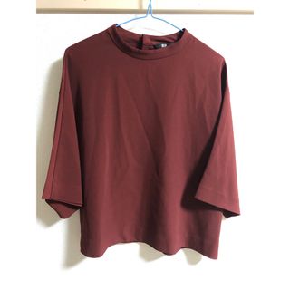 ユニクロ(UNIQLO)のユニクロ　ブラウス　赤　S(シャツ/ブラウス(半袖/袖なし))