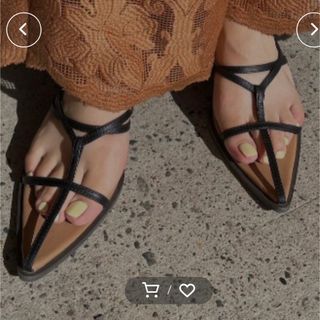 アメリヴィンテージ(Ameri VINTAGE)のAmeri VINTAGE     CORD LEATHER SANDAL(サンダル)