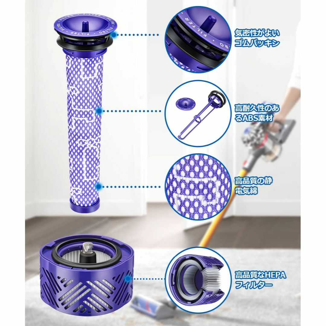 ダイソン 掃除機 V6 シリーズ用 フィルター SV09 SV07 HH08 掃 3