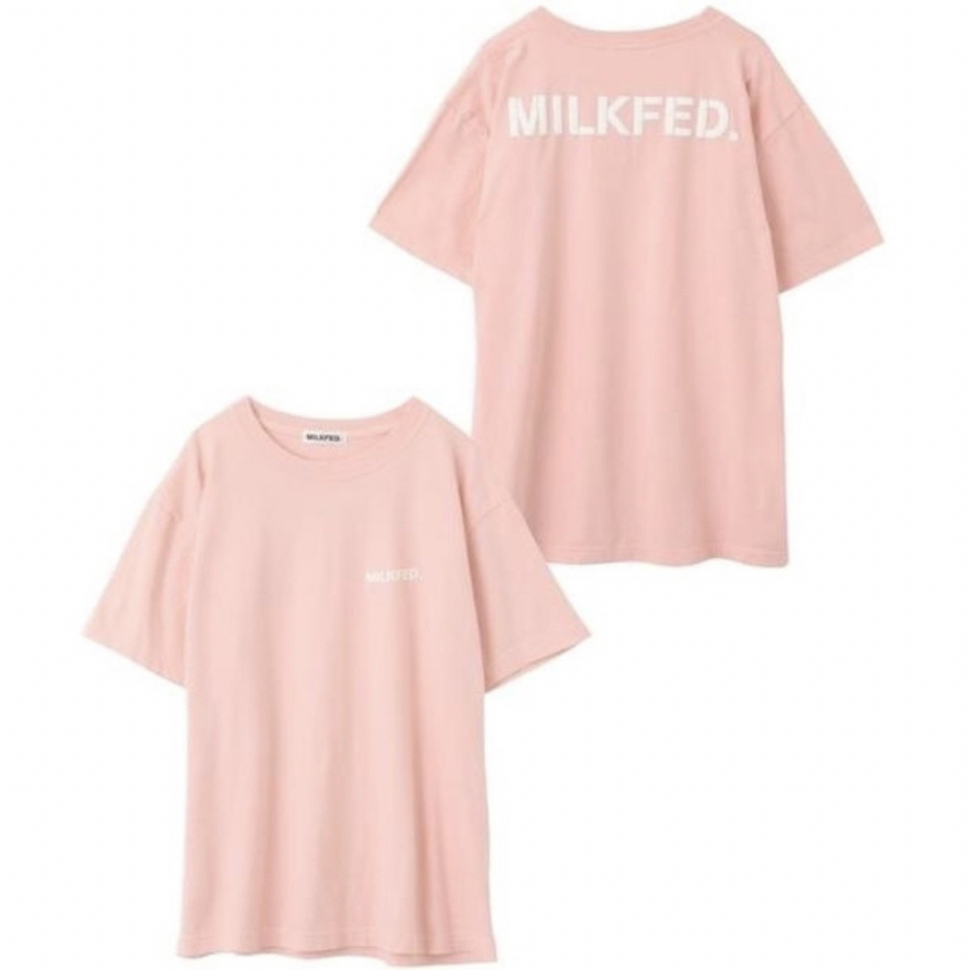 MILKFED.(ミルクフェド)のMILKFED. 　ミルクフェド　Tシャツ　ピンク　未使用品 レディースのトップス(Tシャツ(半袖/袖なし))の商品写真