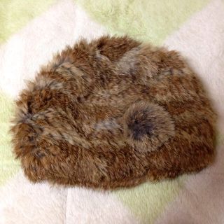 イング(INGNI)のラビットファー★帽子(ニット帽/ビーニー)