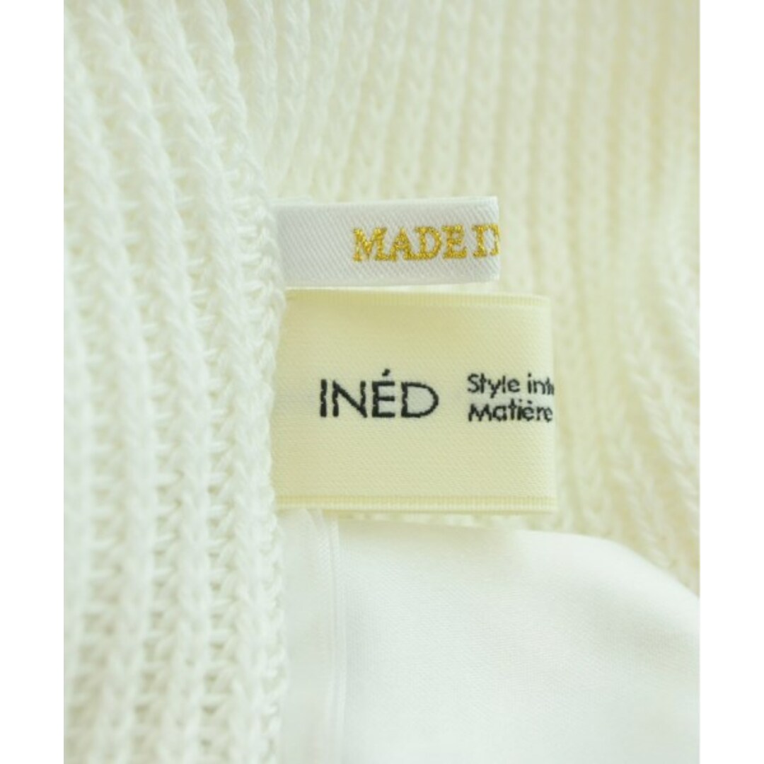 INED(イネド)のINED イネド ニット・セーター 9(M位) 白 【古着】【中古】 レディースのトップス(ニット/セーター)の商品写真