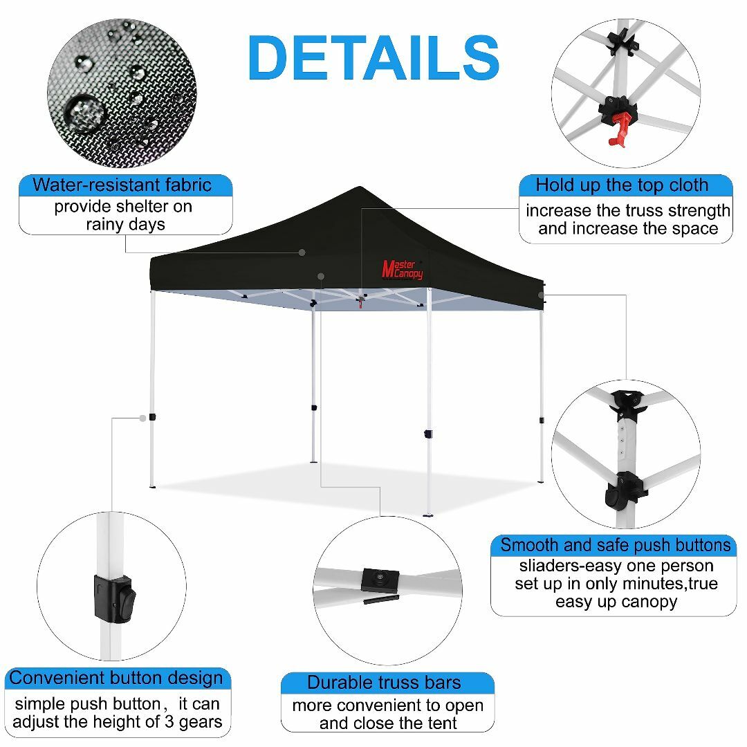 【色: ブラック】マスターキャノピーMASTERCANOPYタープテント ワンタ