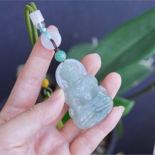 本翡翠 ミャンマー氷種⭐️観音様 新品5976