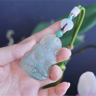 本翡翠 ミャンマー氷種⭐️観音様 新品5976