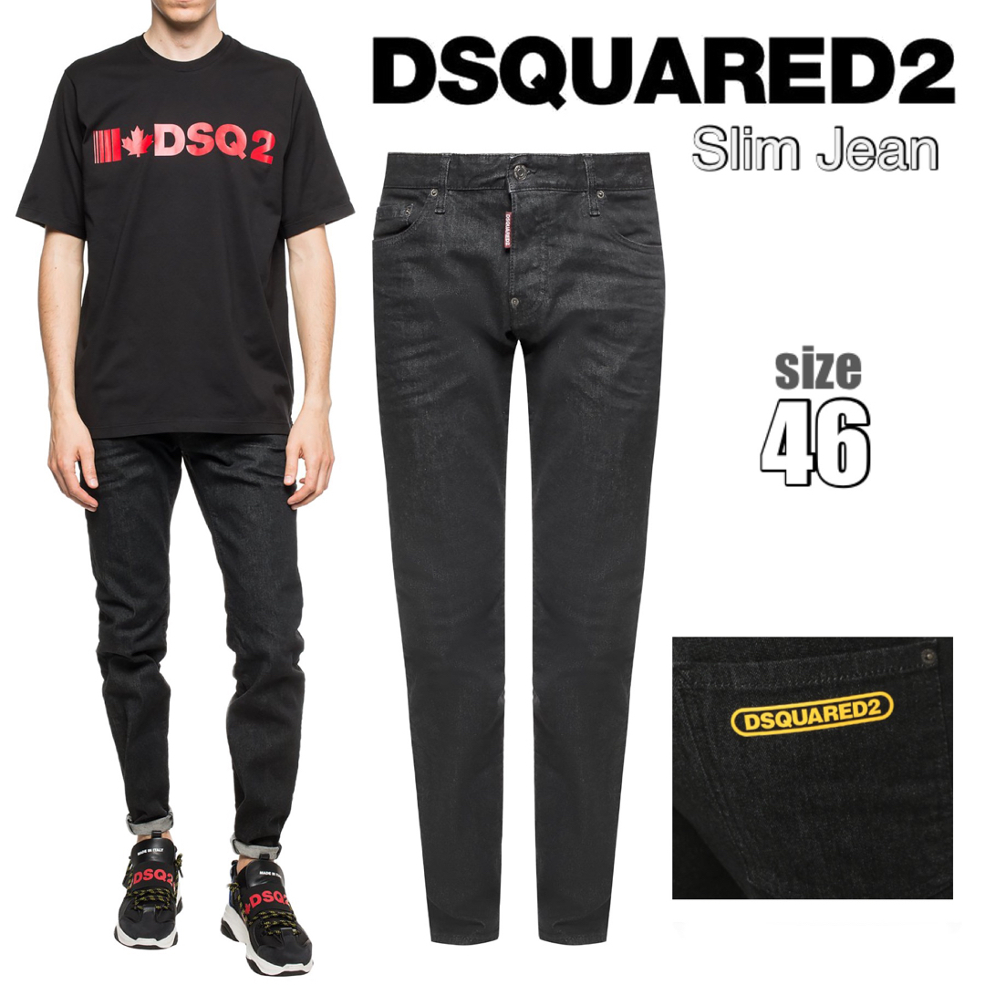 新品 定価6.6万円 DSQUARED2 SLIM JEAN ブラックデニム