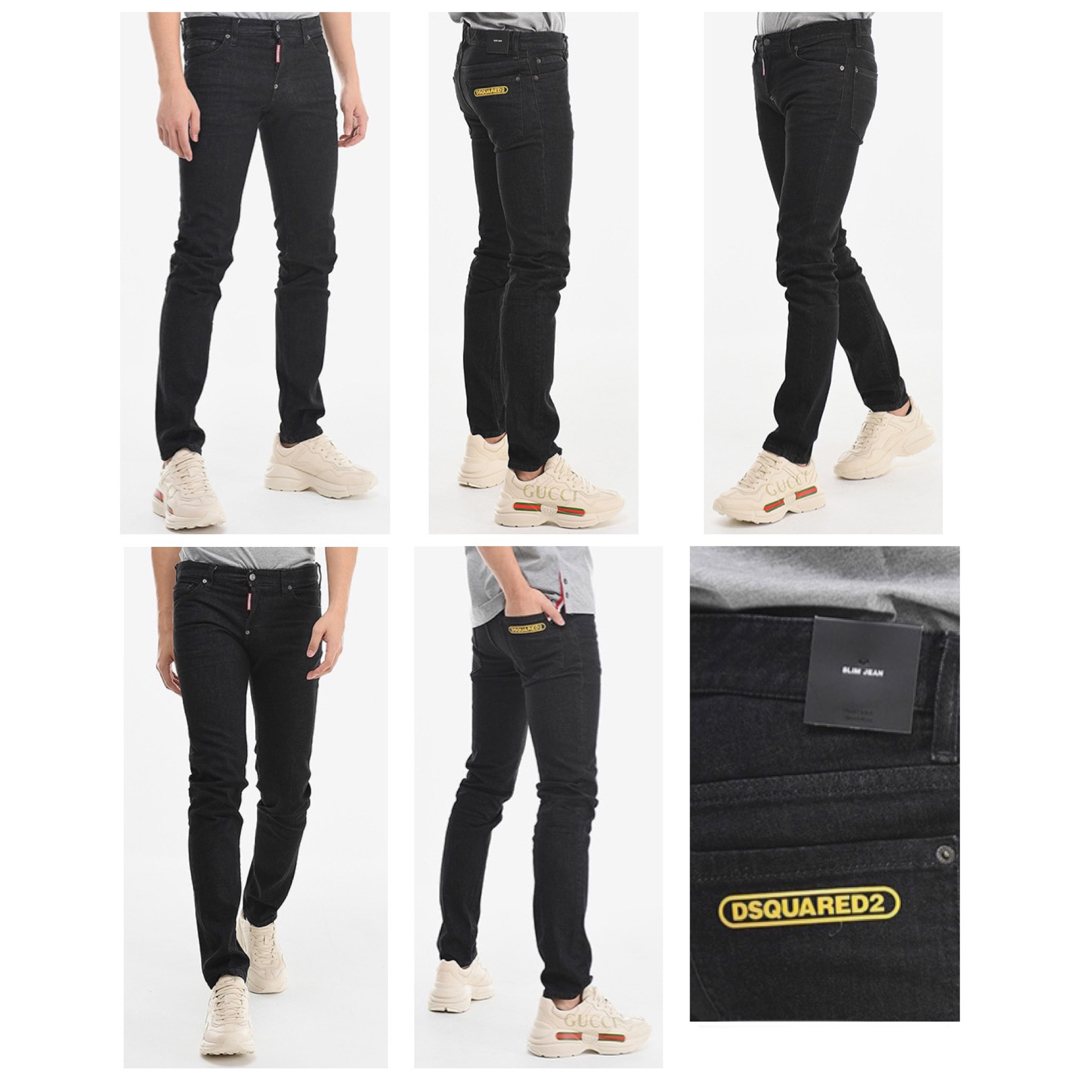 新品 定価6.6万円 DSQUARED2 SLIM JEAN ブラックデニム - デニム/ジーンズ