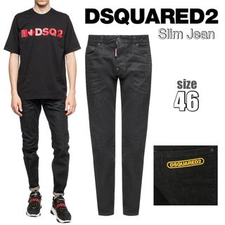 ディースクエアード(DSQUARED2)の新品 定価6.6万円 DSQUARED2 SLIM JEAN ブラックデニム(デニム/ジーンズ)