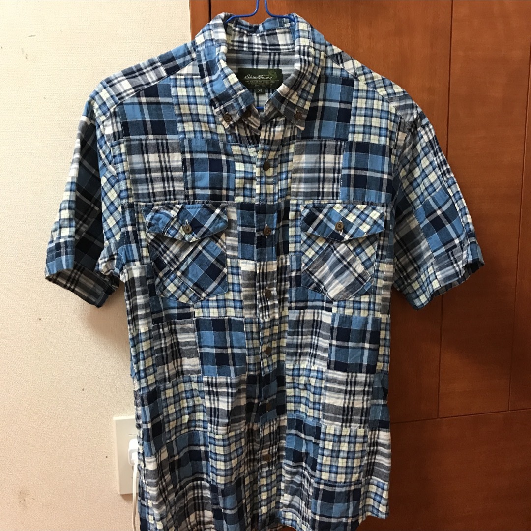 エディバウワー　半袖チェックシャツ メンズのトップス(シャツ)の商品写真