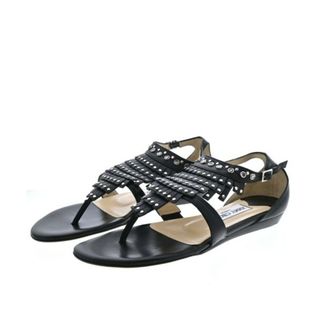 JIMMY CHOO - JIMMY CHOO サンダル EU37 1/2(24cm位) 黒xシルバー ...